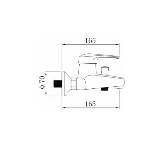 Смеситель для ванны Potato с коротким изливом P3013
