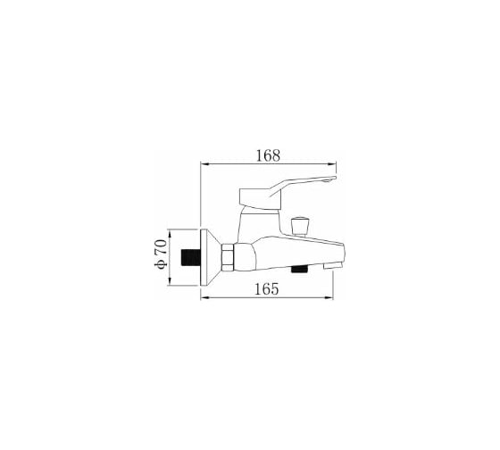 Смеситель для ванны Potato с коротким изливом P3014