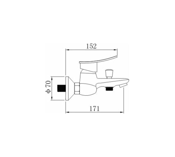 Смеситель для ванны Potato с коротким изливом P3020