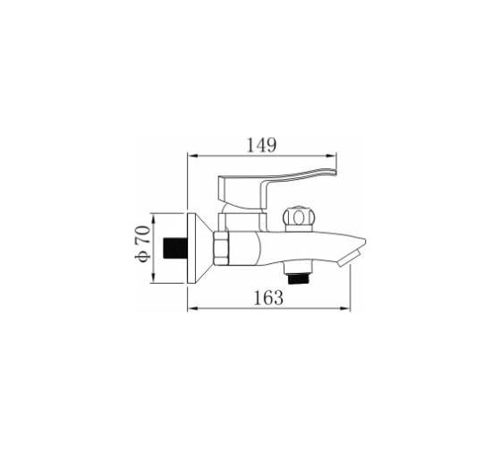Смеситель для ванны Potato с коротким изливом P30209