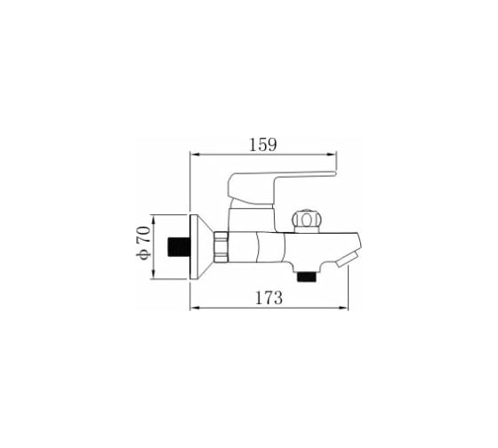 Смеситель для ванной Potato с коротким изливом P30208