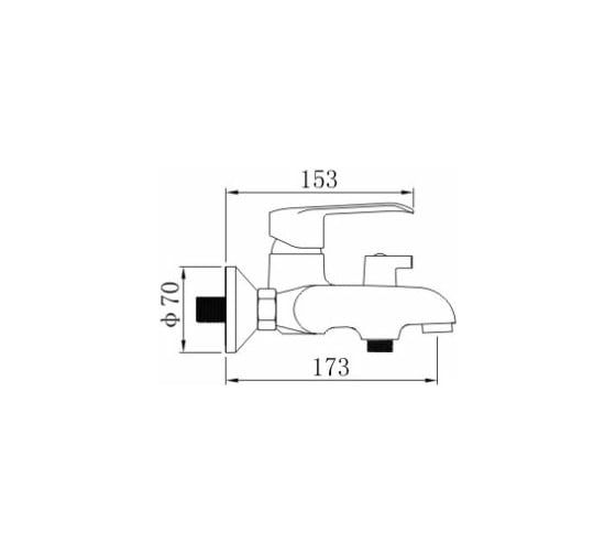 Смеситель для ванны Potato с коротким изливом P30224