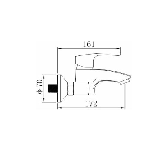 Смеситель для ванны Potato с коротким изливом P30225