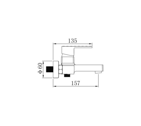 Смеситель для ванны Potato с коротким изливом P30226