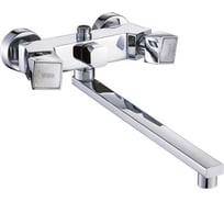 Смеситель для ванны Potato с плоским длинным изливом, с поворотным переключателем душа P2276