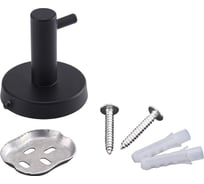 Настенный крючок MERIDA металлический, одинарный, черный MHC30