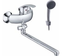 Смеситель для ванны INGROSSO 362C-7 Alice, гусак 35 см, душ. лейка, встр.дивертор, картридж 40 мм УТ-00054909