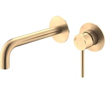 Смеситель для умывальника скрытого монтажа VODA Лайнер/Vessel Gold золото VSL28G