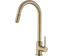 Смеситель для кухни VODA Лайнер/Vessel Gold вытяжной излив золото VSL519G