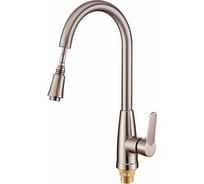 Смеситель для кухни Potato с выдвижной лейкой, крепление гайка, итальянский картридж 35 мм P908-1