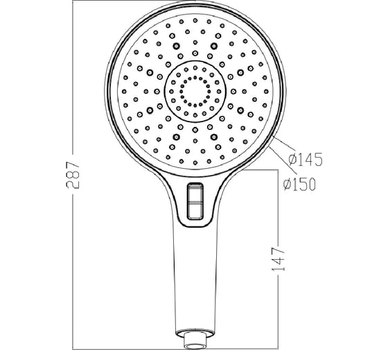 Ручной душ ESKO 3 режима, диаметр 150 мм арт. хром, SPL1503