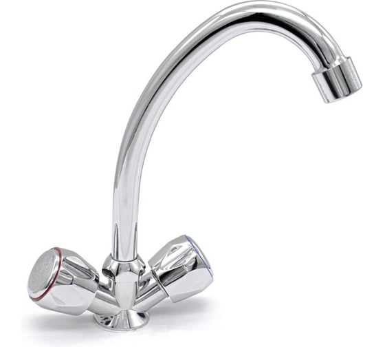 Смеситель для кухни Kranar KС 1703-N, 1/2 керамика, хром, излив стандартный, п/г, без подводки 006698