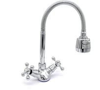 Смеситель для кухни Kranar KС 1801-N, 1/2 керамика, хром, излив гибкий гофрированный, п/г, без подводки 006684