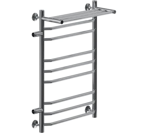 Полотенцесушитель MIXLINE MIRA 80x50x50 г2 1'' НР, 8 перекладин + полка, левое подключение, водяной 556676