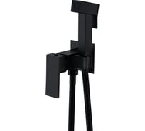 Смеситель для душа однорычажный встраиваемый с гигиеническим набором Agger ALFI черный AL04-8044