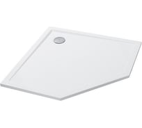 Душевой поддон из литьевого мрамора AQUATON Калифорния М 90x90 пятиугольный белый 1A739736CA010