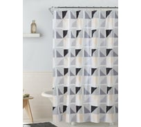 Штора для ванной SWENSA DASH 180х180 см, беж/серый, ПЕВА SWC-50-16