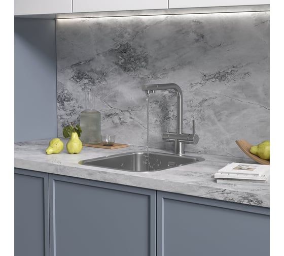 Смеситель для кухни Reflexion home Reflexion Lago с подключением к фильтру, полированная сталь RX9903SS