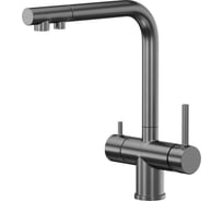 Смеситель для кухни Reflexion home Reflexion Lago с подключением к фильтру, оружейная сталь RX9903BL