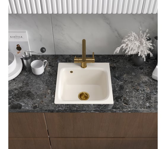 Смеситель для кухни Reflexion home Reflexion Lago с подключением к фильтру, брашированное золото RX9903GD