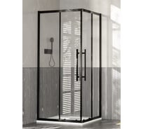 Ограждение душевое ESBANO ESF-80D1+120D2-B черный ESOG-80D1-120D2-B