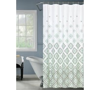 Штора для ванной SWENSA BRILL 180х180 см, зеленый/серый, ПЕВА SWC-50-20