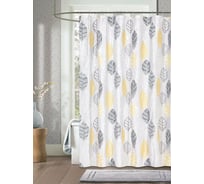 Штора для ванной SWENSA FALL 180х180 см, желтый/серый, ПЕВА SWC-50-17
