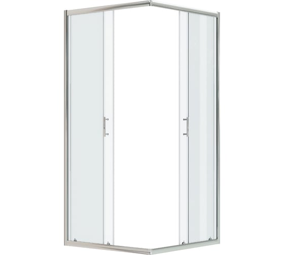 Душевое ограждение Santek Вэлия 80x80x195 см, форма квадрат, раздвижные двери, профиль хром, стекло прозрачное 1WH501792