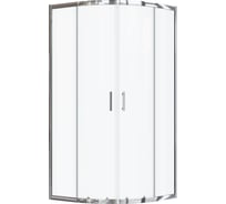 Душевое ограждение Santek Вэлия 90x90x195 см, форма 1/4 круга, раздвижные двери, профиль хром, стекло прозрачное 1WH501795