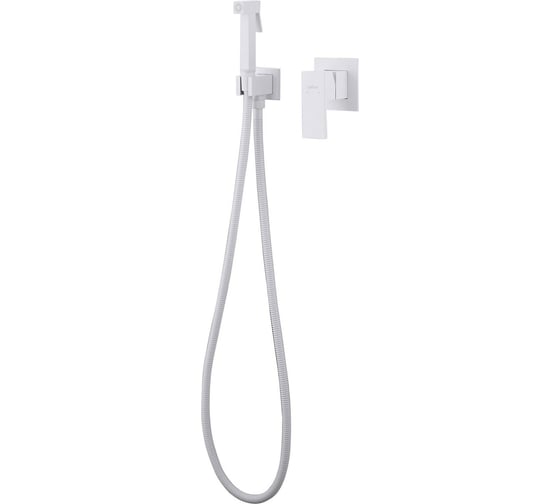Смеситель с гигиеническим душем ABBER Daheim, белый матовый AF8225W