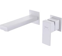 Смеситель для раковины ABBER Daheim скрытого монтажа, белый матовый AF8212W