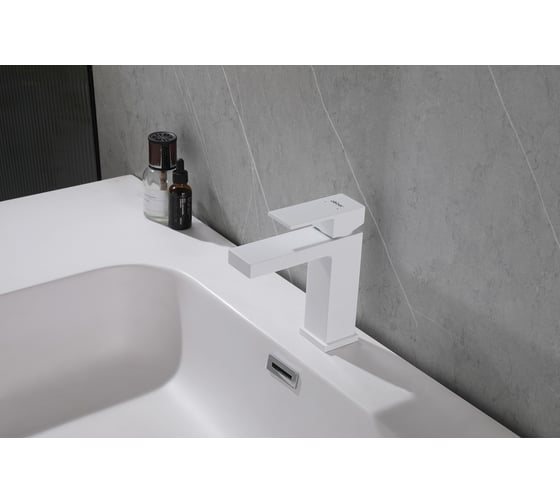 Смеситель для раковины ABBER Daheim белый матовый AF8210W