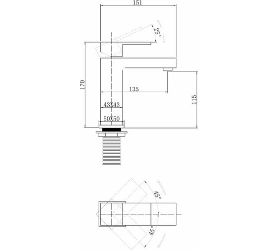 Смеситель для раковины ABBER Daheim белый матовый AF8210W