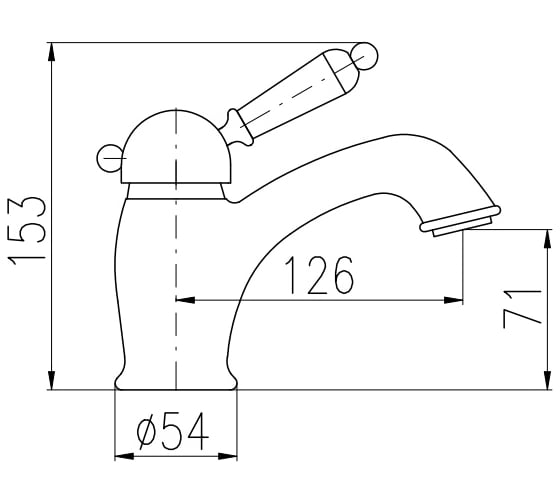 Смеситель для раковины RavSlezak LABE бронзовый L526.5SM