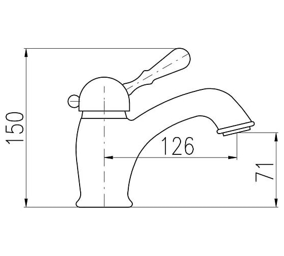 Смеситель для раковины RavSlezak LABE L526.5CMATC