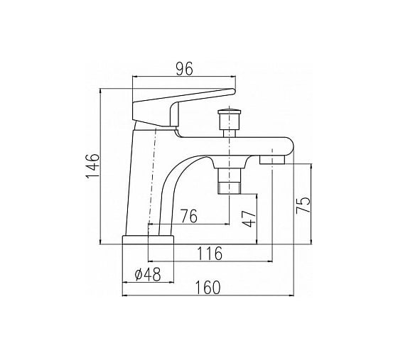 Смеситель на борт ванны RavSlezak Colorado CO148.5
