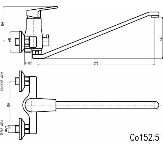 Смеситель для ванны с душем RavSlezak Colorado CO152.5/1
