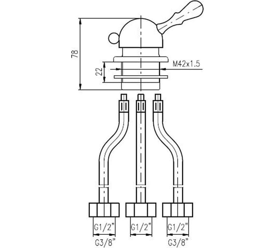 Смеситель для ванной RavSlezak LABE бронзовый L068.5SM
