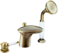 Смеситель для ванной RavSlezak LABE на 3 отверстия, переключатель керамический, бронза L571.5SSM