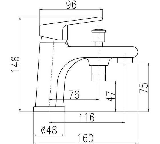Смеситель на борт ванны RavSlezak Colorado CO248.5