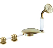 Смеситель для ванной RavSlezak LABE на 4-е отверстия, переключатель керамический, бронза L570.5PSM