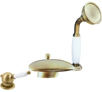 Смеситель для ванной RavSlezak LABE на 3 отверстия, переключатель керамический, бронза L570.5SSM