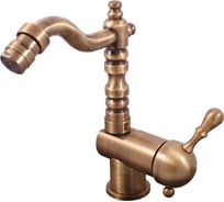 Смеситель для биде RavSlezak LABE с круглым поворотным изливом, бронзовый L008.5/9SM