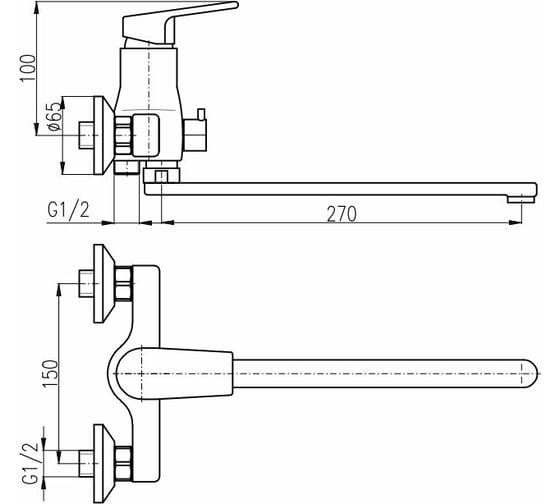 Смеситель для ванны с душем RavSlezak Colorado CO253.5/1