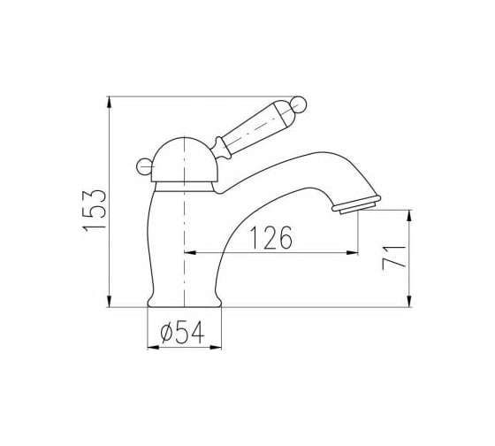 Смеситель для раковины RavSlezak LABE L526.5CMAT