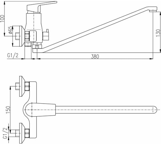 Смеситель для ванны с душем RavSlezak Colorado CO252.5/1