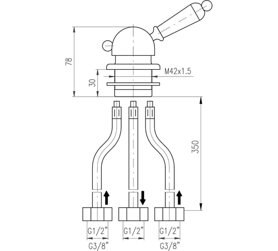 Смеситель для ванной RavSlezak LABE бронза L568.5SM