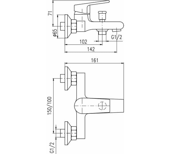 Смеситель для ванны с душем RavSlezak Colorado CO254.5/2