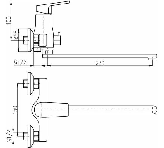 Смеситель для ванны с душем RavSlezak Colorado CO153.5CMATZ