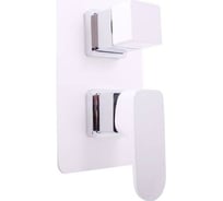 Смеситель RavSlezak Yukon скрытый монтаж, 2-х режимный, белый глянцевый/хром YU186KCB